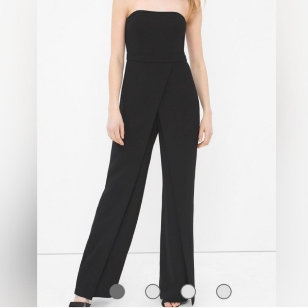 White House Black Market Elegant Black Strapless Jumpsuit.‎ Size 4.
